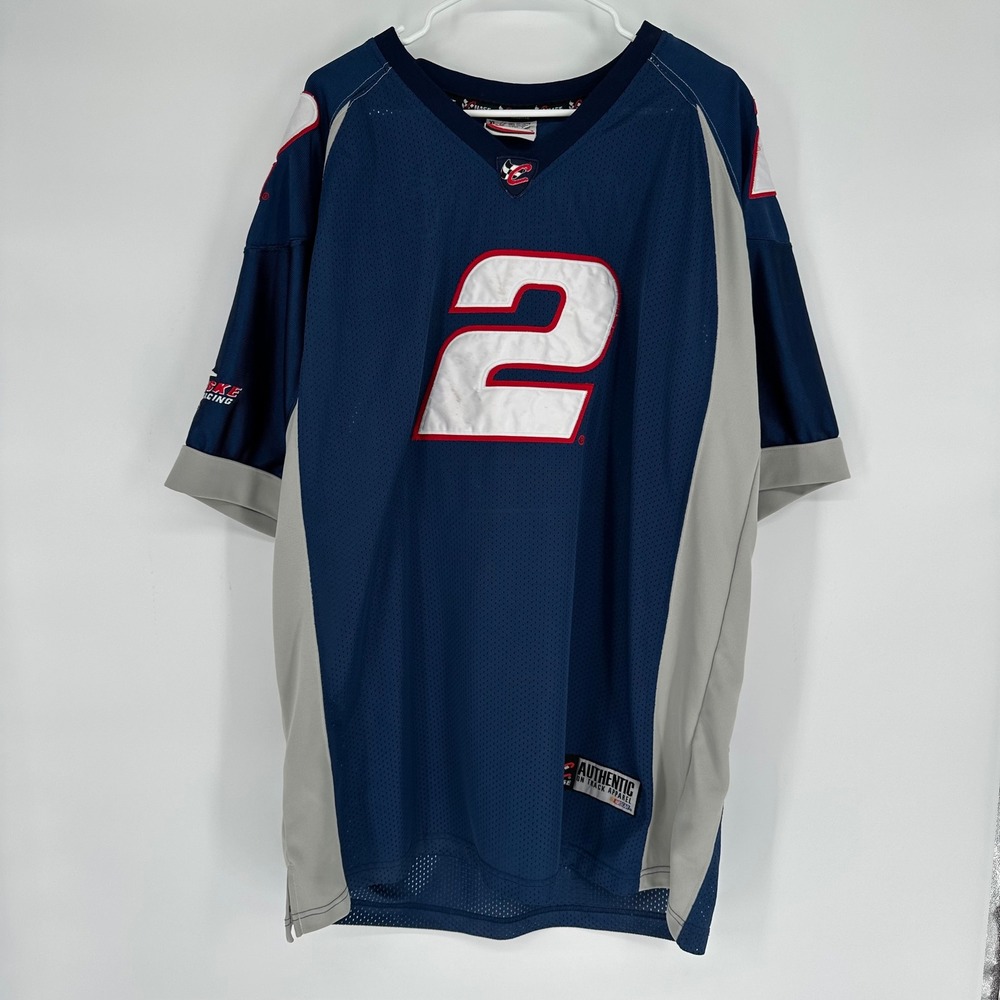 Chase Authentics Rusty Wallace 2 Penske Racing‎ NASCAR Jersey Blue Mens XL